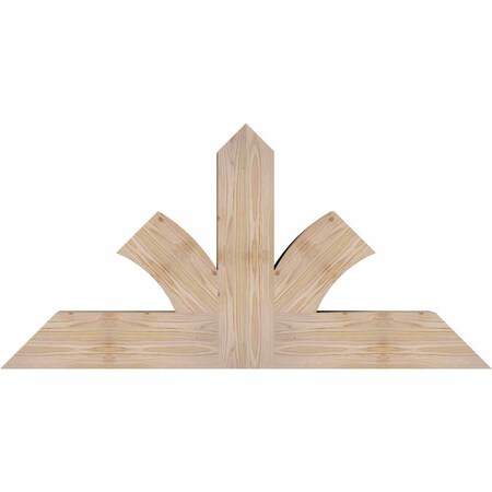 Ekena Millwork Richland Smooth Timber Gable Bracket, Douglas Fir, 48"W x 24"H x 5 1/2"D x 5 1/2"F, 12/12 Pitch GBW048X24X0606RIC00SDF
